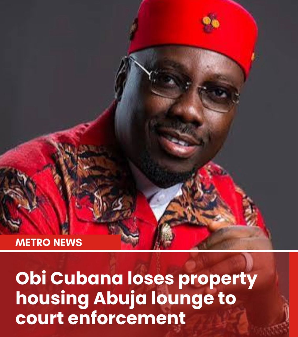 Obi Cubana loses property housing Abuja lounge to court enforcement